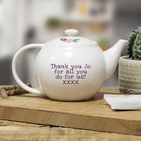 Personalised Peppa Pig Mummy Pig Floral Teapot Extra Image 2